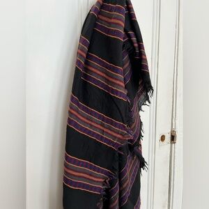 Aritzia Wilfred Mixed Stripes Wool Blanket Scarf